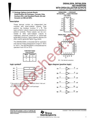 SN74ALS05ADE4 datasheet  